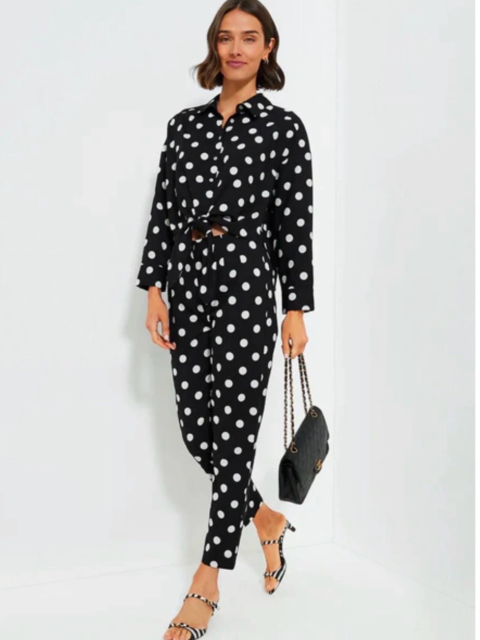 Tuckernuck Black & White Polka Dot Trousers